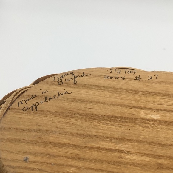 Vintage Nancy Burford Appalachia Basket with Metal Handle - Picture 9 of 9